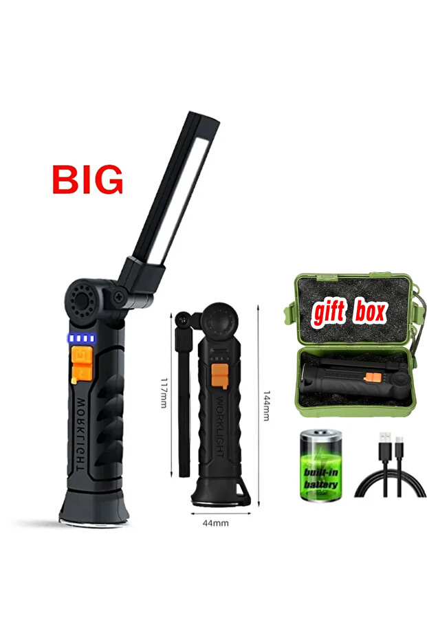 Large G52-Box 1pc COB LED Work Light Dimmable USB Rechargeable LED Flashlight Inspection Lam