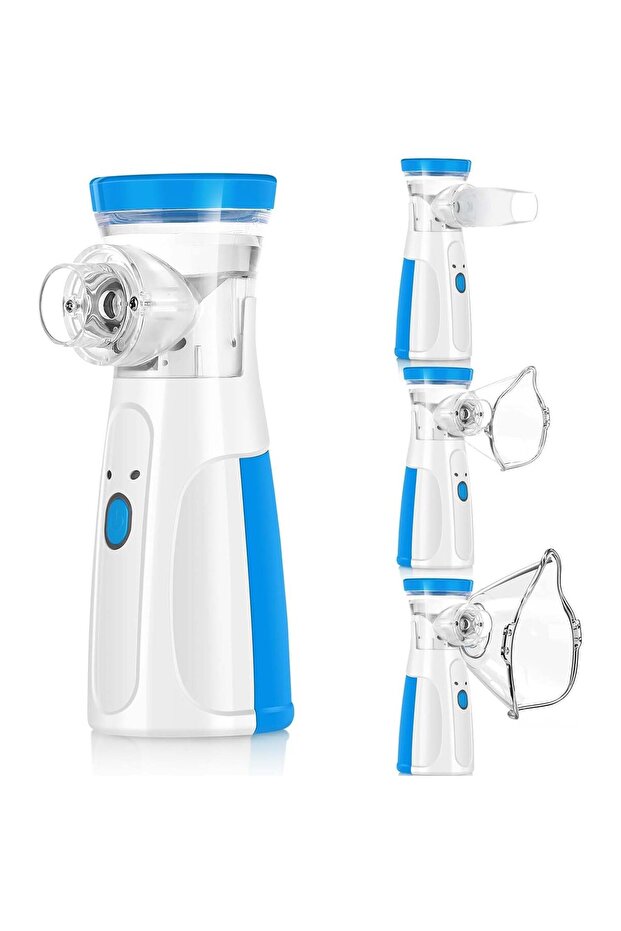 Mini Portable Nebulizer Handheld steam inhalator for adults & kids. Low power, quiet operation.