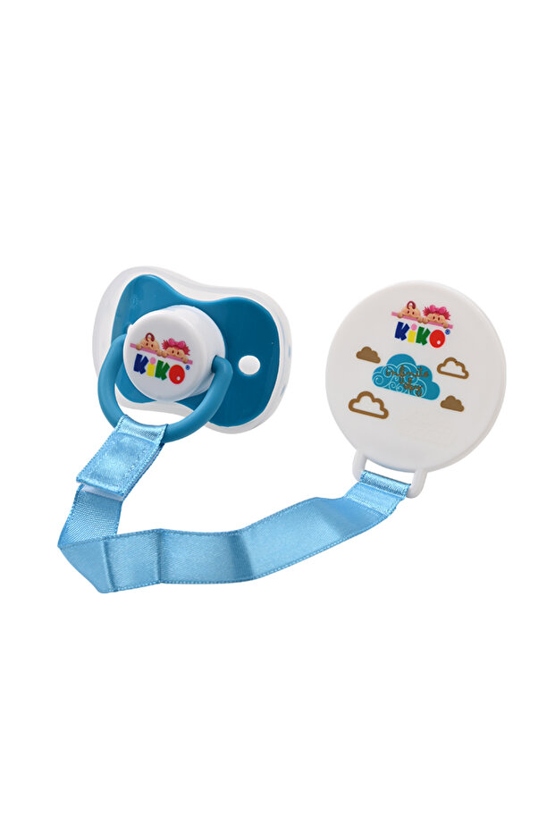 PACIFIER WITH HOLDER (0 +)-Blue