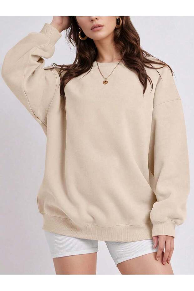 Women's Relaxed Fit Crew Neck Sweatshirt