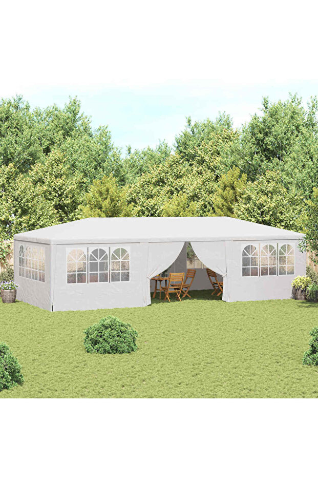 Professional Party Tent with Side Walls 4x9 m White 90 g/m?