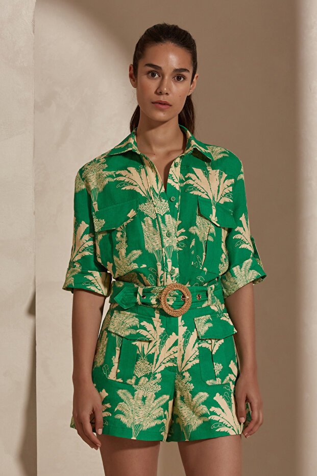 Panora Keten Şort - 6