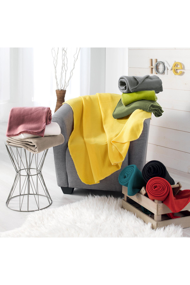 بطانية صلبة - 125 × 150 سم - 2