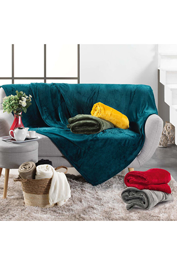 بطانية صلبة - 180 × 220 سم - 4