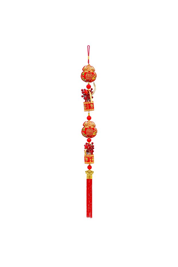 115cm Extra Long Hanging Decoration 14x115cm – Red & Gold CNY Banner for Grand Festive Displays