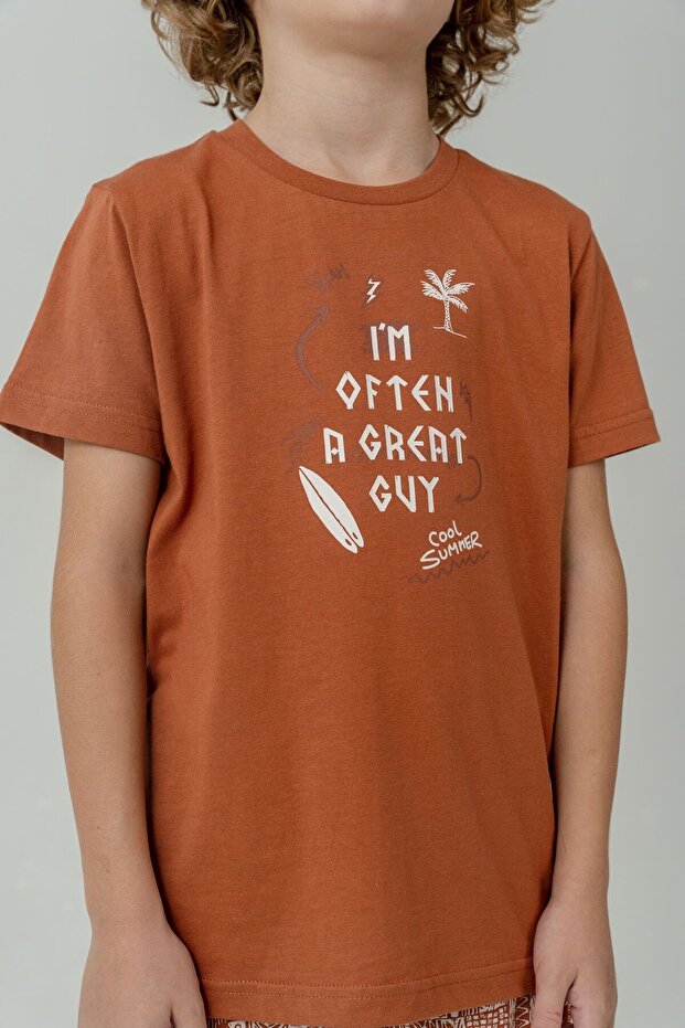 بدلة برمودا بنية للأولاد - 3