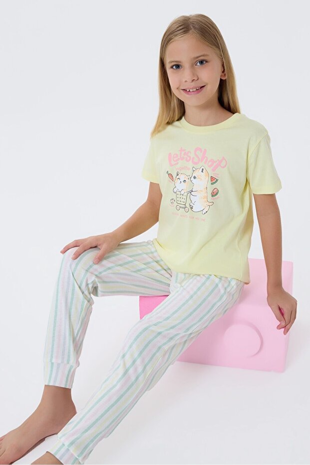 Žuta pidžama za devojčice - 1