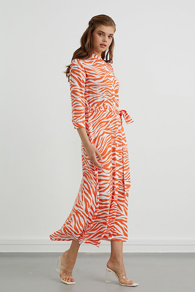 Rochie midi cu model - 1