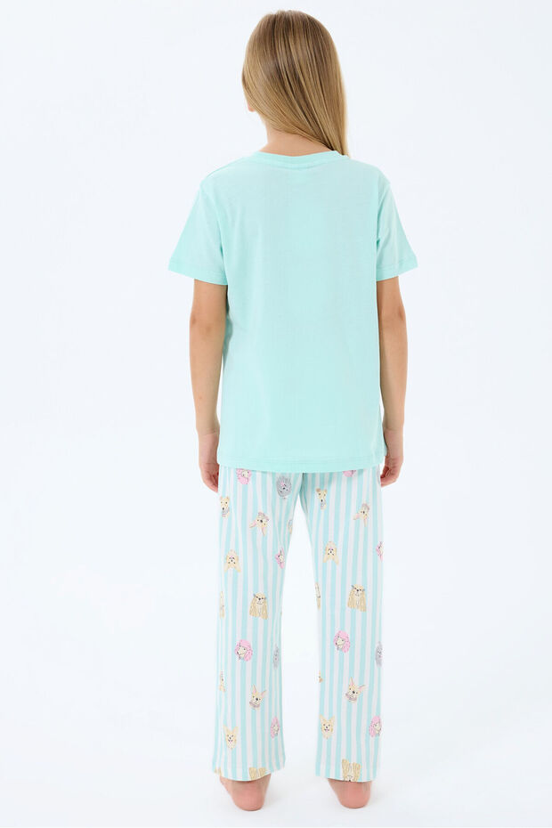 Zeleni pidžama set za devojčice - 4