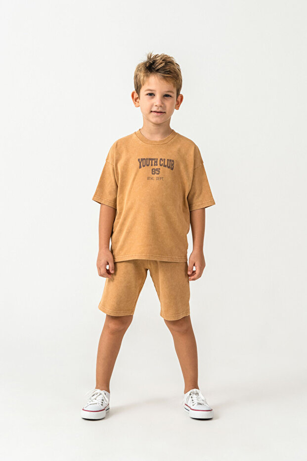 Dečački bež bermuda set - 2