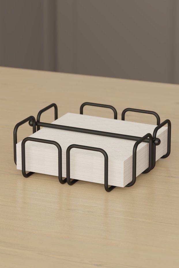 Desktop Metal Napkin Holder Black and Modern Napkin Organizer