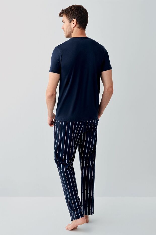 Ανδρικό Σετ Πυτζάμες Navy Blue - 4