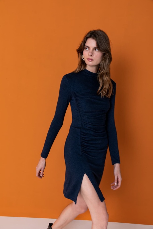 26KE016 KISA ÖRME ELBİSE - 2