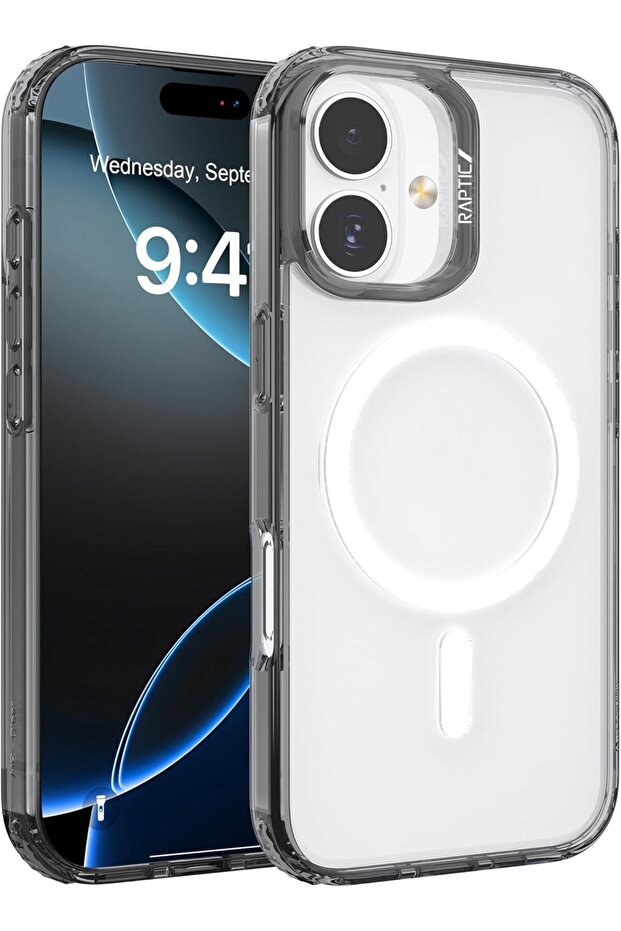 Air Clear for iPhone 17 case cover MagSafe compatible [13 feet Drop Tested] - Clear Black
