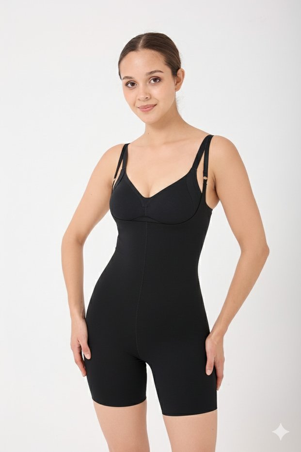 Recovery Firming Non-Marking Laser Cutting Full Length Suspender Corset