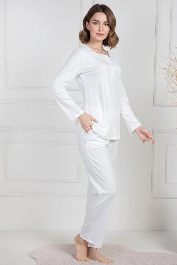 Long Sleeve Plus Size Cotton Women's Pajama Set