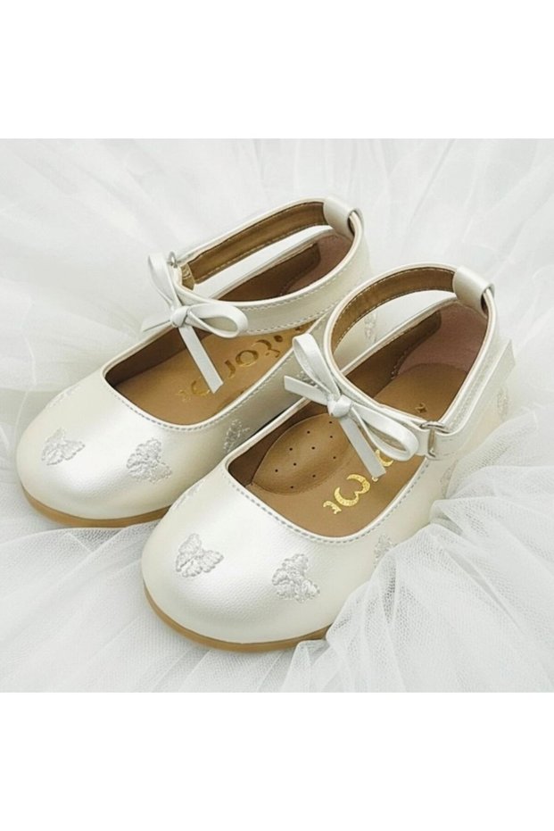 Girl's Butterfly Bow Orthopedic Sole Ballerinas