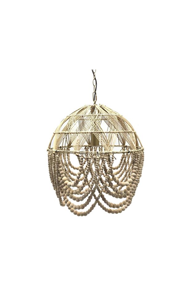 REVOLTA 01 AHŞAP AVİZE 1XE27 - 1