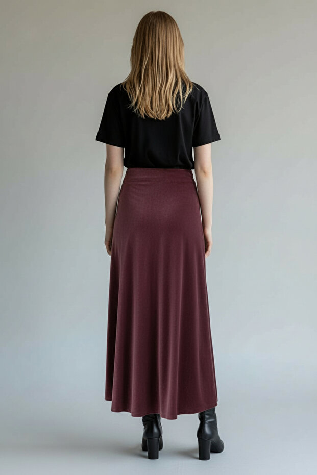 Kadın Lyocell Uzun Etek - 6