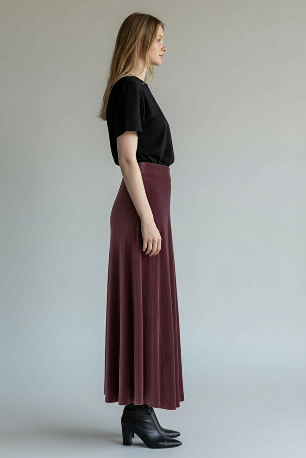 Kadın Lyocell Uzun Etek - 5