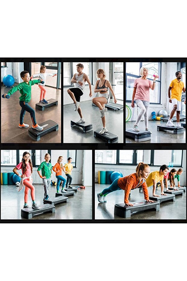 Aerobic Exercise Stepper 2 Level Adjustable Gym Home Workout Fitness Step Deck Platform