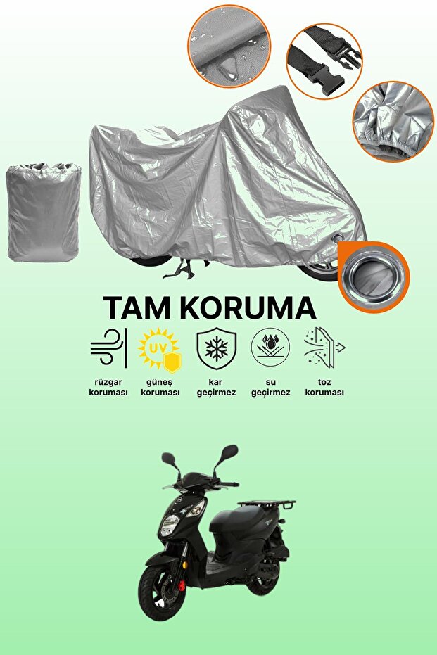 غطاء محرك متوافق مع SYM Xpro 125 متوافق مع غطاء المحرك باللون الرمادي - 1