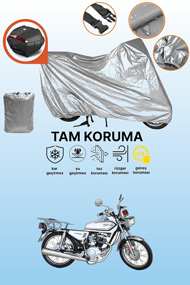 Compatible with Gray Rear Bag Kuba Cheetah 100 Compatible Motorcycle Tarpaulin