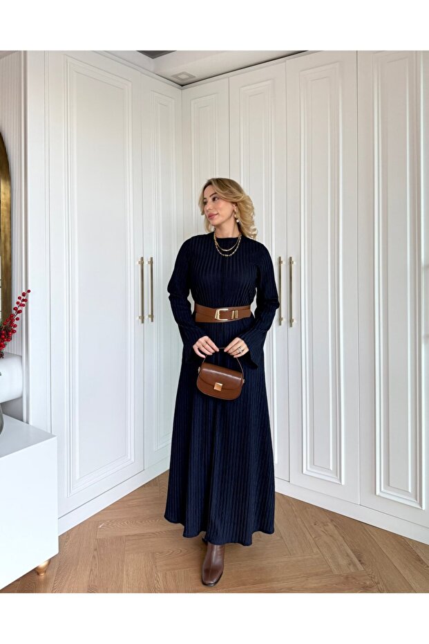 MELEK ÖRME TRİKO ELBİSE - 2