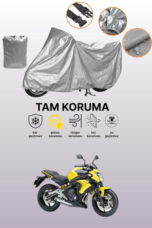 Grey Tail Bag and Lock Mismatched Kawasaki Er-6 N Compatible Motorcycle Canvas