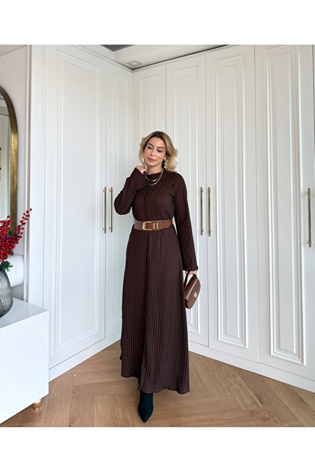 MELEK ÖRME TRİKO ELBİSE - 2