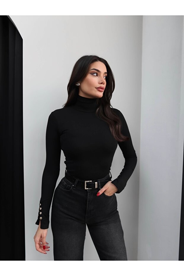 Kolu Çıtçıtlı Bluz - 4