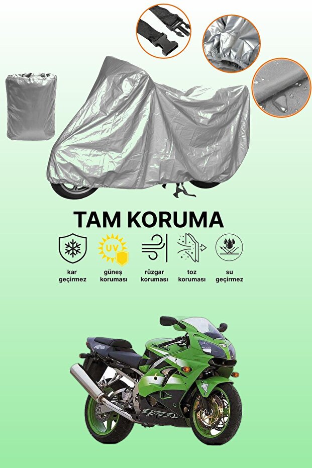 Grey Tail Bag and Lock Non-Matching Kawasaki Zx-9 R Compatible Motorcycle Canvas