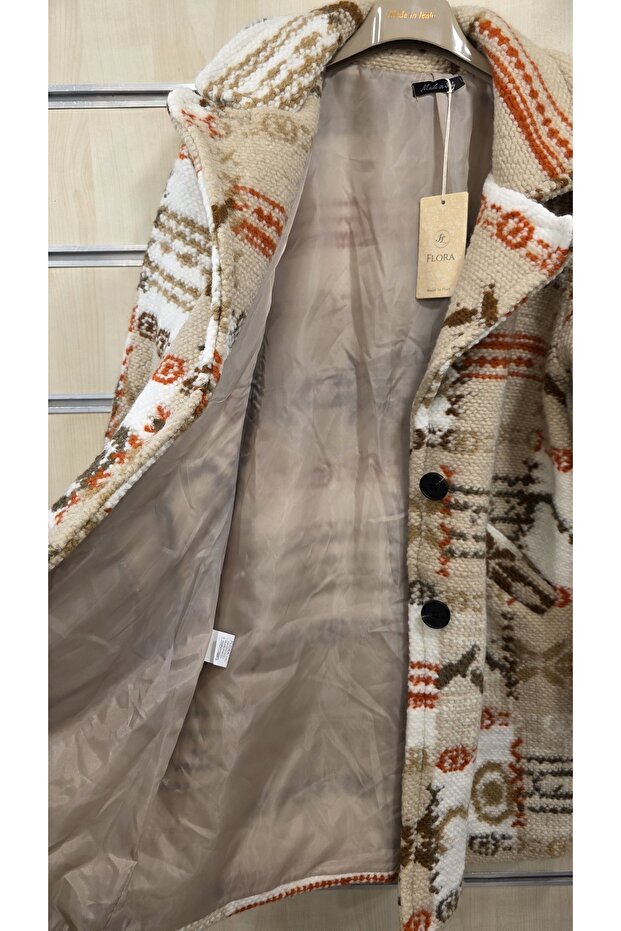 معطف صوف إيطالي منقوش - 6