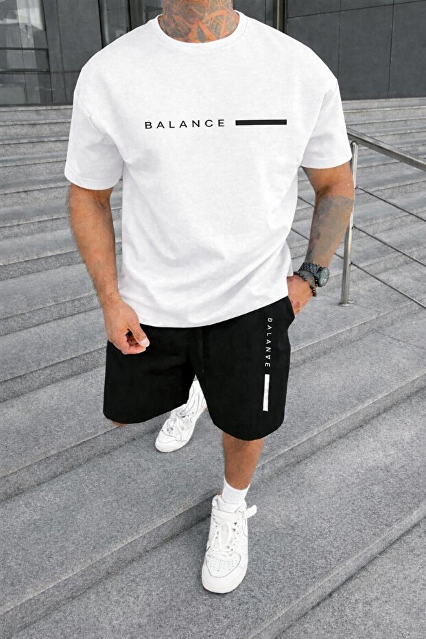 MEN'S BALANCE PRINTED SHORTS AND T-SHIRT SET