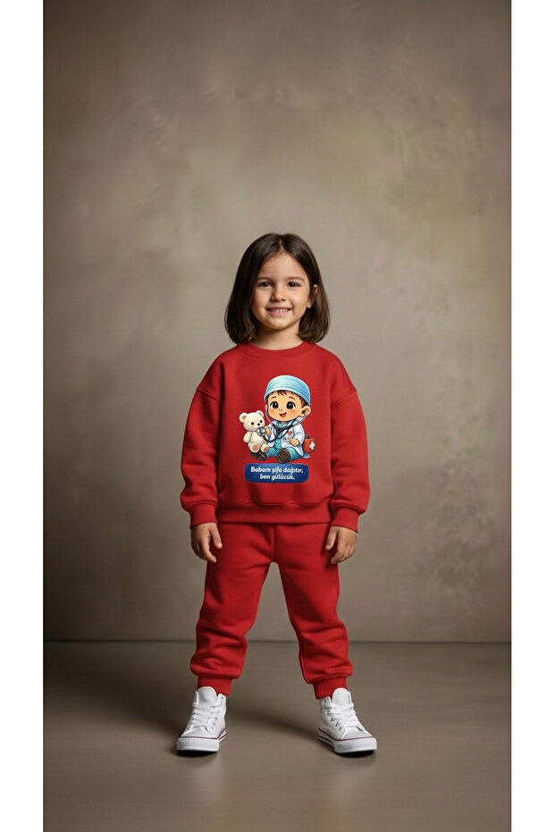 Team Sweatshirt Şi̇fa B Printed Girls Boys Crew Neck3 4-5-6-7-8-9-10-11-12Years