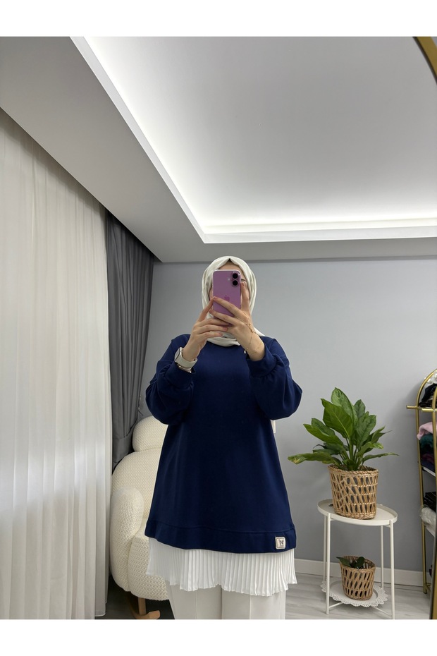 KENDİNDEN PLİSELİ TUNİK - 2