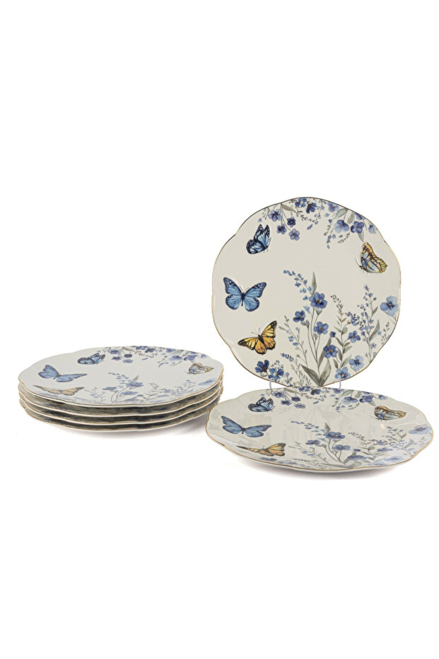 Butterfly lovers 6-piece serving plate 27cm kitchen boutique porcelain