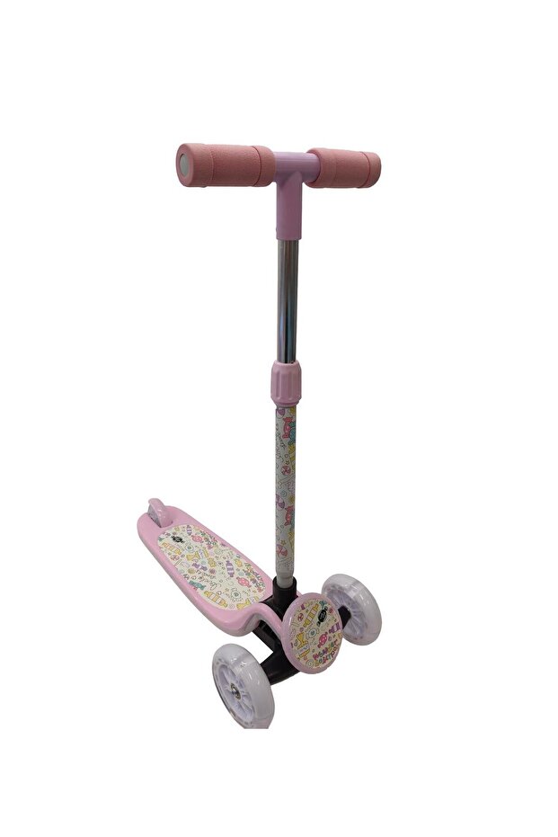 Işıklı Sevimli Sticker’lı Scooter - 4