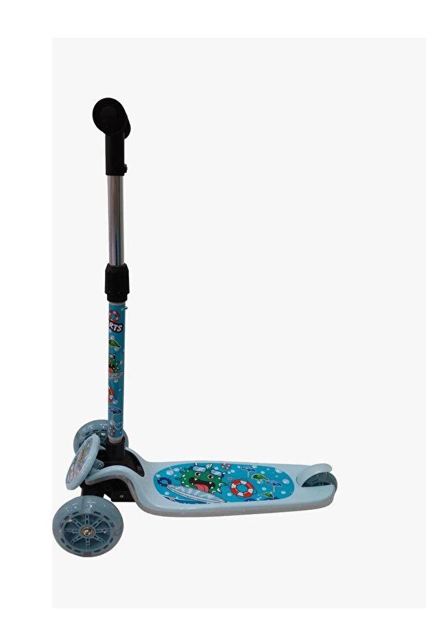 Işıklı Sevimli Sticker’lı Scooter - 3