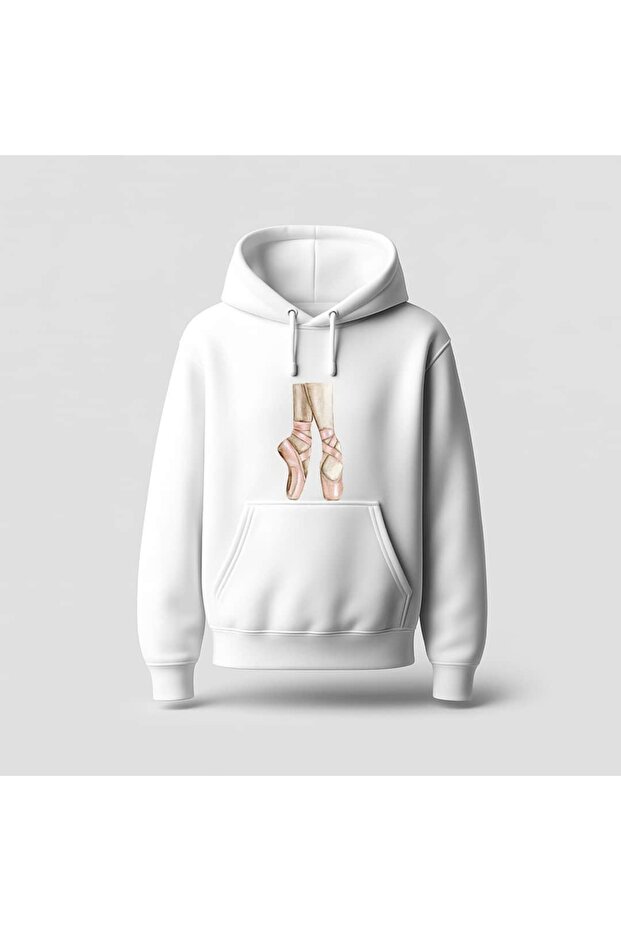 Point Shoes Printed Hoodie Sweatshirt