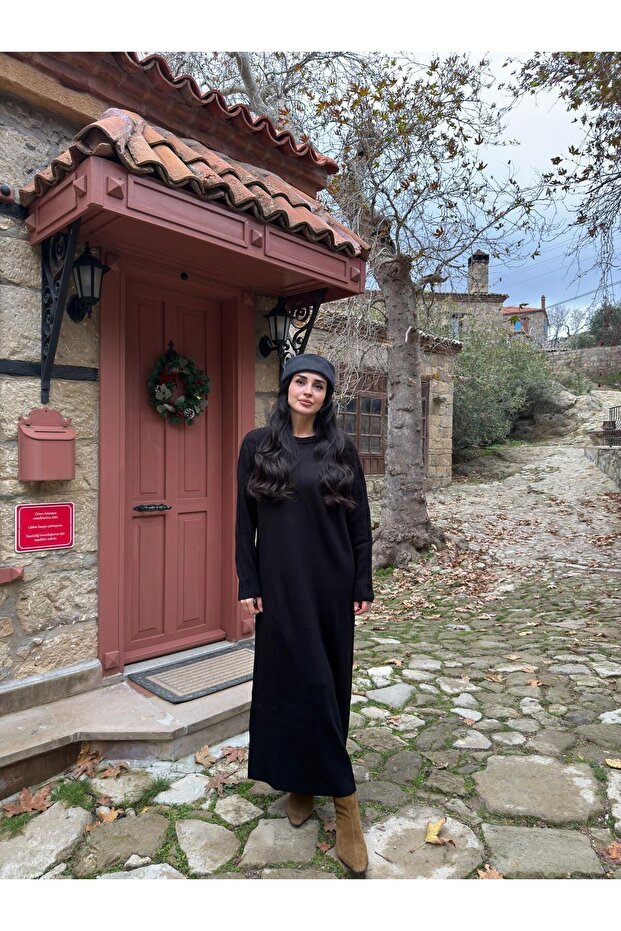 Triko Elbise-Siyah - STD - 1