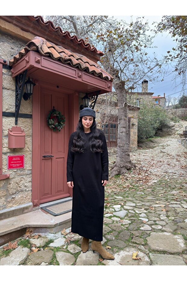 Triko Elbise-Siyah - STD - 3