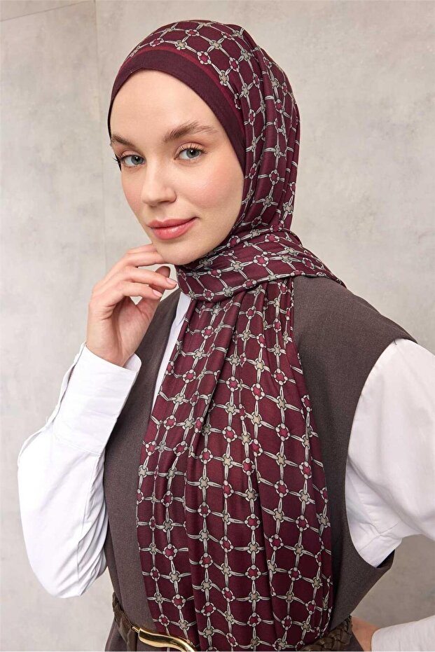 شال فيسكوز عضوي بنمط حبل الكرز 195×75