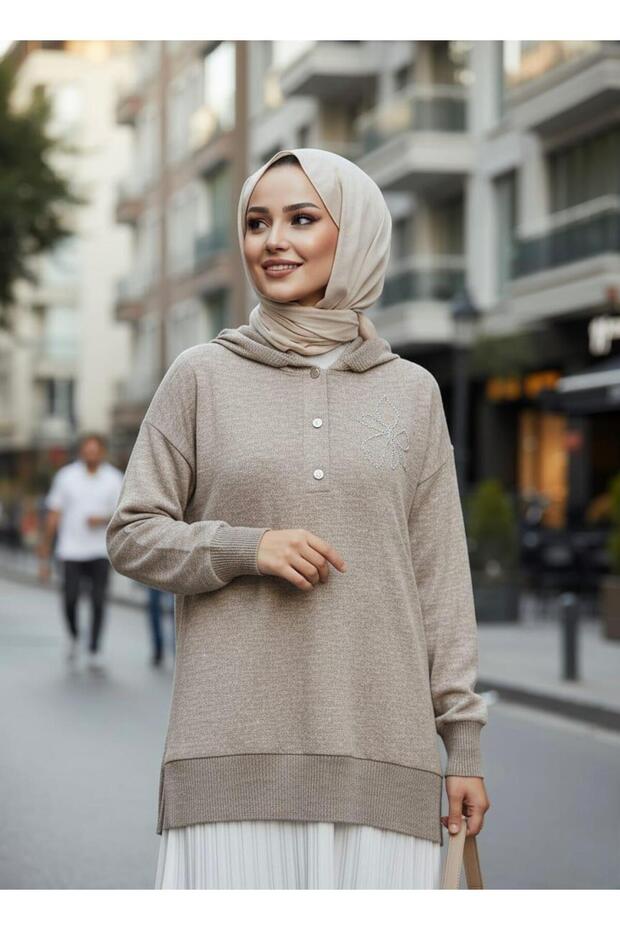 KAPÜŞONLU SERPME ÜÇLÜ TRİKO TAKIM - 2