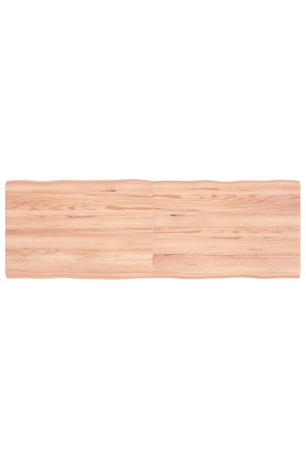 Table Top Light Brown 120x40x(2-4)cm Treated Solid Wood Live Edge