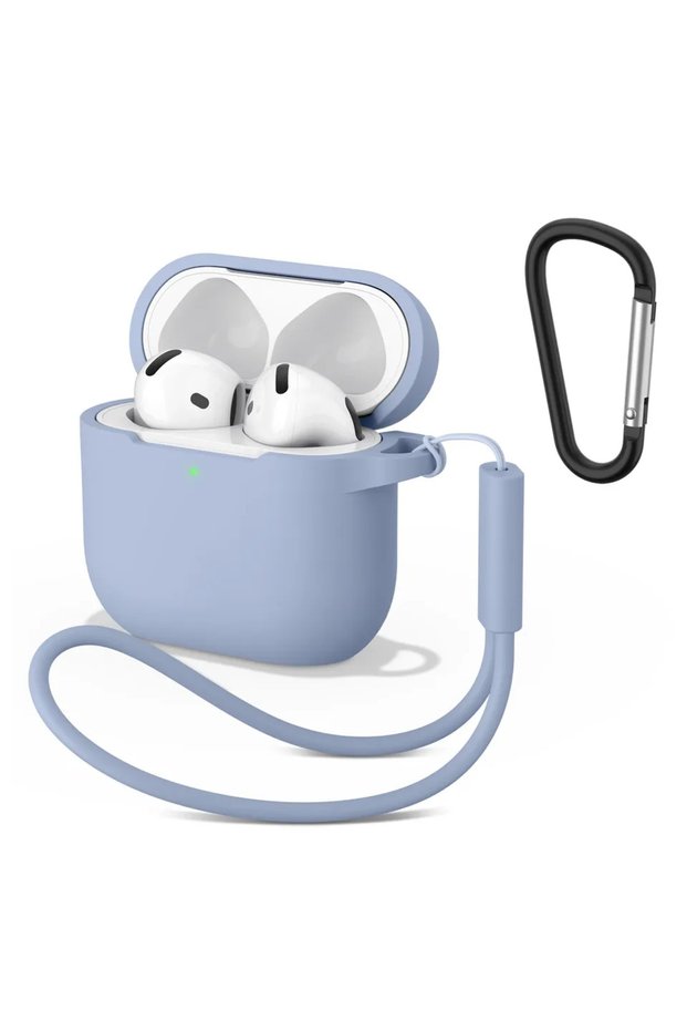 For Airpods 4 Denim blue Soft Silicone Cases For Airpods 4 Wireless Bluetooth Headset Cover For Air