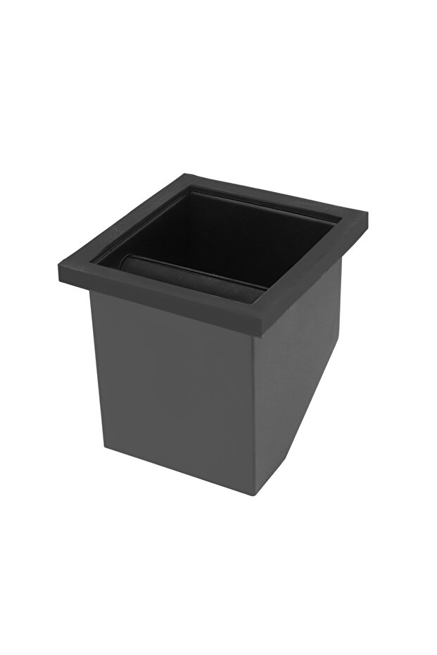 black Coffee Knock Box Grounds Disposal Bin Bottomless Embedded Oblique Mouth Stainless Steel Coffee