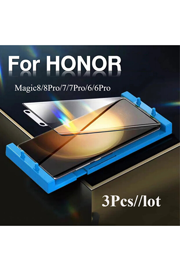 واقي شاشة سيراميك ثلاثي القطع لهاتف Honor Magic 8 Pro/8 Pro/7/7 Pro/6/6 Pro
