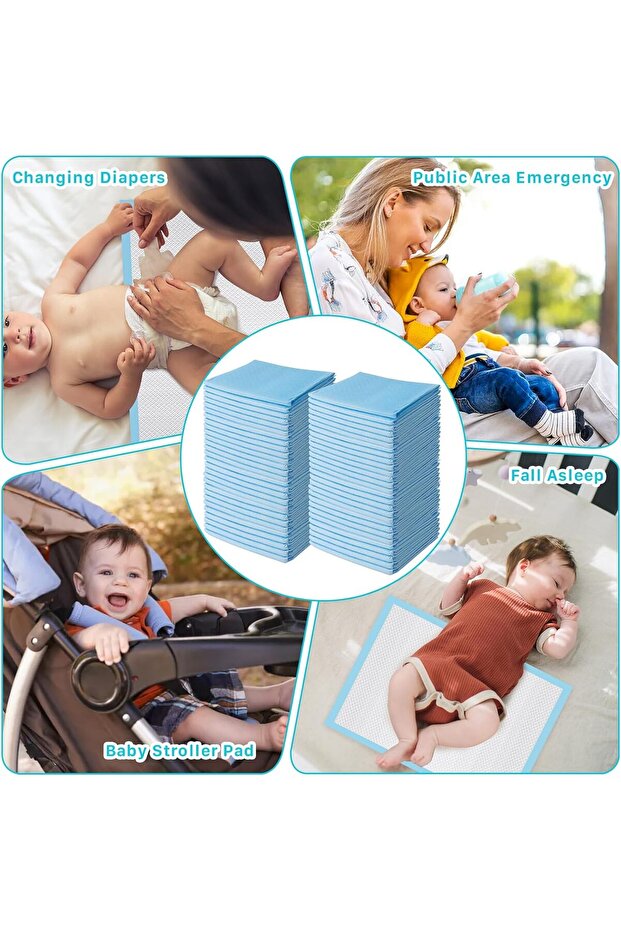 عبوة من 100 وسادة تغيير حفاضات للاستخدام مرة واحدة - 7