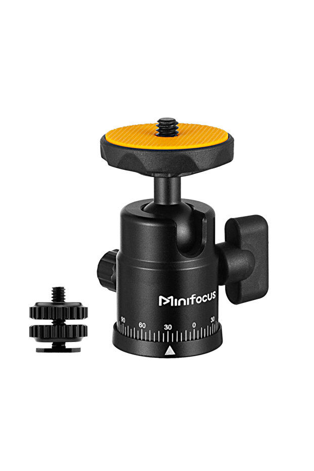 Mini Ball Head Mini Ball Head Panoramic Tripod Head 1/4'' Hot Shoe Mount for DSLR Camera Camcorder M